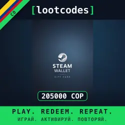 Steam Wallet Gift Card 205000 COP — Steam Colombia Digital Code