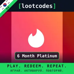 Tinder Gift Card Tinder 6 Month Platinum — Tinder South Korea Digital Code