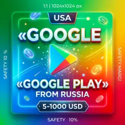 Google Play payment from Russia 5-1000 USD. US payment card. | Korob04ka