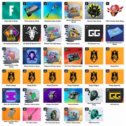 35/35 The Helm Guitar,KATS Turntable Back Bling, Hoppa Sack Back Twitch Drop