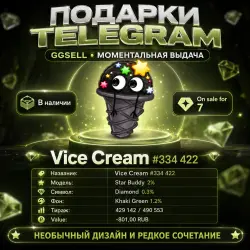 A very rare combination and symbol of the Telegram gift Vice Cream #334422