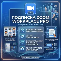 Подписка Zoom Workplace Pro — Лицензия на 1 месяц