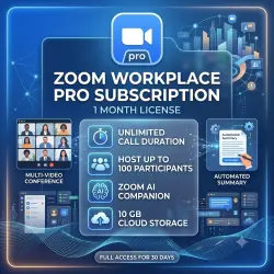 Zoom Workplace Pro Subscription – 1 Month License