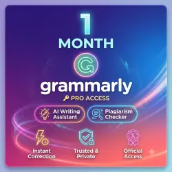 Grammarly Pro 1 Month – Premium AI Writing Assistant & Plagiarism Checker