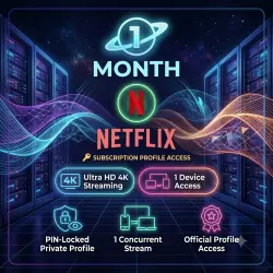 Netflix Premium Shared Profile | 1 Device | 1 Month Subscription | 4K UHD