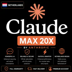 Netherlands Claude Max 20× Account – 1 Month | AUTO 24/7, OFFICIAL