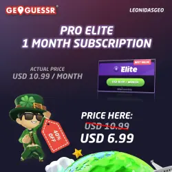 [БЕЗ ВХОДА В АККАУНТ] Подписка GeoGuessr на ВАШ АККАУНТ | Pro Elite — 1/12 месяца