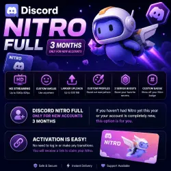 Discord Nitro Full только для новых аккаунтов на 3 месяца