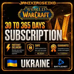 UKRAINE-SUBSCRIPTION/WORLD OF WARCRAFT/CLASSIC-MIDNIGHT/30-60-90-180-365