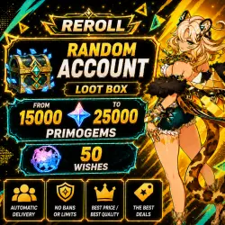 「 RANDOM 」 15000 TO 25000 PRIMOGEMS + BONUS PULLS WISHES 「 INSTANT DELIVERY 」