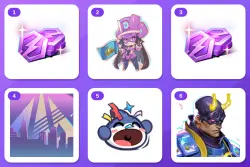 Marvel Rivals Twitch Drops (6 Items) — 100 CHRONO TOKEN MSF 5 + 「GALACTA CHEERS」Spray +4 more