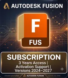 Autodesk Fusion Subscription | 3 Years Access | Activation Support | Versions 2024–2027
