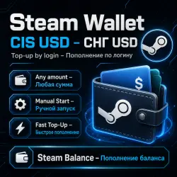 Steam Wallet – 0.15 USD – СНГ USD – Login top-up