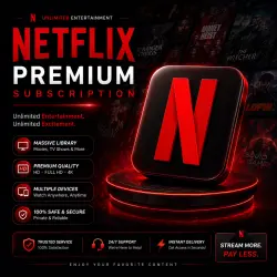 Netflix 4K UHD Premium — 1 месяц — спец. ПО не требуется — Общий аккаунт — Глобальный