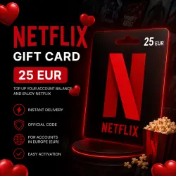 Netflix Gift Card 25 EUR | Instant delivery | For European accounts |
