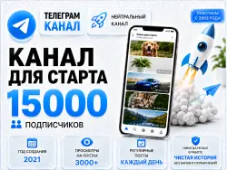 Neutral Telegram channel, 2021, 15,000 subscribers, full transfer of ownership rights