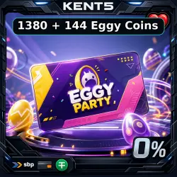Eggy Party — 1380 + 144 Eggy Coins [Top Up]