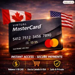 Virtual MasterCard | Balance 1–10 CAD | USA/Canada Region