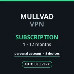 Mullvad VPN Subscription 1-12 Months — Your Account (Auto)