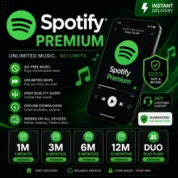 Spotify Premium Individual 3M/6M/12M /DUO / FAMILY