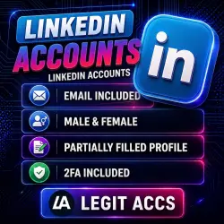 LinkedIn Accounts | Email Included | Male & Female | Partially Fillied Profile | 2FA Included