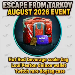 3 items Subscription Drops AUGUST 2026 Twitch rare dogtag case,wallet, cooler bag