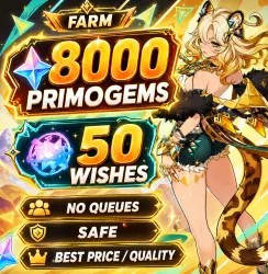 「 FARM PULLS WISHES | PRIMOGEMS 」 8000 GEMS - 50 WISHES 「  」
