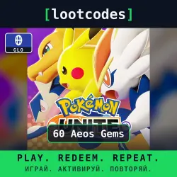 Pokémon UNITE — Top Up — 60 Aeos Gems — Global