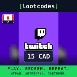 Twitch Gift Card — CAD 15 Twitch — Canada
