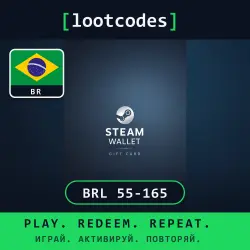 Steam Wallet Gift Card 55 110 165 BRL — Steam Brazil Digital Code