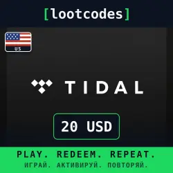 Tidal Gift Card — $20 USD — Mobile — United States