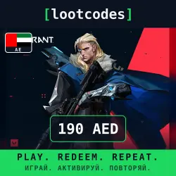Riot Valorant Gift Card — AED 190 Riot Cash — Mobile — United Arab Emirates