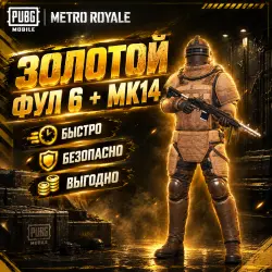 Золотой Фул 6 + Мк14 | PUBG Mobile Metro Royale, лот №213504