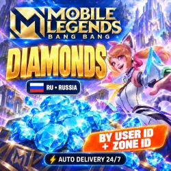 24/7 | MOBILE LEGENDS: BANG BANG | RUSSIA | DIAMONDS | USER ID + ZONE ID