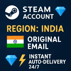 New Steam Account, India Region, Exclusively for You, Instant Delivery