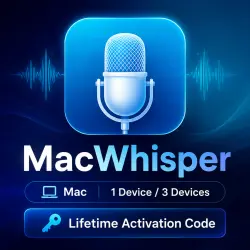 MacWhisper | Mac | 1 Device / 3 Devices | Lifetime Activation Code