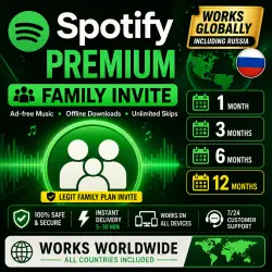 Spotify Premium Plan |Family Invite | 1,3,6,12 Months | Instant Delivery