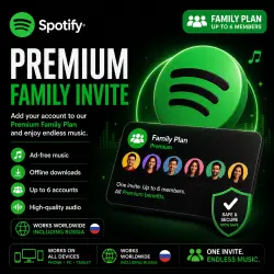 Spotify Premium — Family Invite | Works Globally including Russia