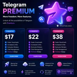 Подписка Telegram Premium⭐️(1,3, 12 месяцев)