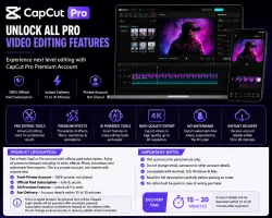 CapCut Pro Premium Account – Official Paid Subscription | AI Tools | No Watermark | Premium Features