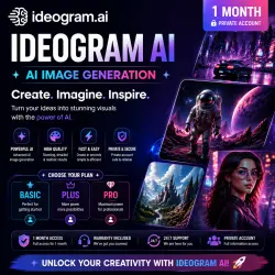 Ideogram AI Subscription | Basic / Plus / Pro Plans | Private Account | 1 Month Access