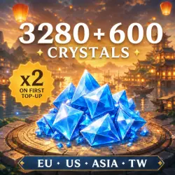 3,280 + 600 CRYSTALS / X2 ON YOUR FIRST TOP-UP / ANY SERVER