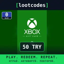 Xbox Gift Card — ₺50 TRY — Xbox Series X|S / Xbox 360 / Xbox / Xbox One — Türkiye