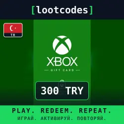 Xbox Gift Card — ₺300 TRY — Xbox One / Xbox Series X|S / Xbox / Xbox 360 — Türkiye