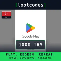 Google Play Gift Card — 1000 TRY — Türkiye