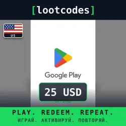 Google Play Gift Card — $25 USD — United States