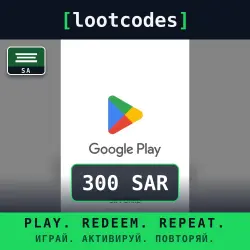 Google Play Gift Card — 300 SAR — Saudi Arabia
