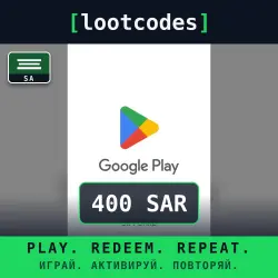 Google Play Gift Card — 400 SAR — Saudi Arabia