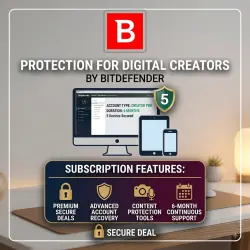 Bitdefender Security For Creator 6 Month Private Account | 5 Devices
