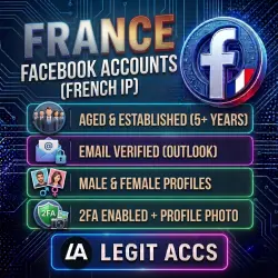 France Facebook Accounts | 30+ Friends | Outlook/Hotmail Verified | Male & Female | 2FA & Profile